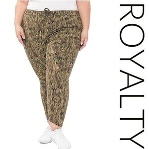 ❤️NEW NWT Royalty For Me Olive Camo Joggers Women’s 2X Stretch Pull-On Pants